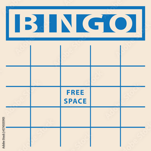 blank bingo cards, vector format