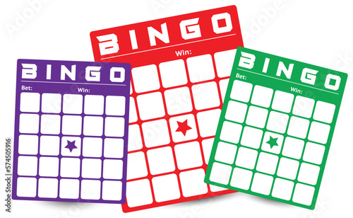 blank bingo cards, vector format