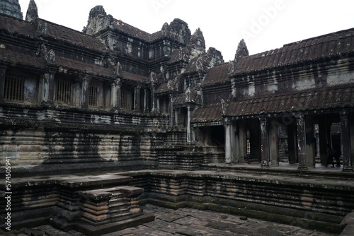 Angkor Wat Temple interior in the morning