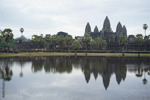 Angkor Wat Temple  exterior with lake foreground © JCM