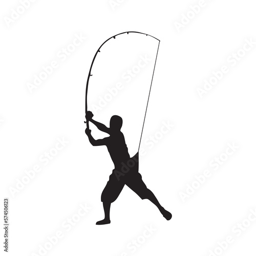 Fisherman caught himself in his pants