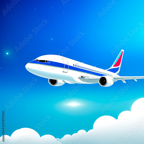illustration of airplane. Generative ai