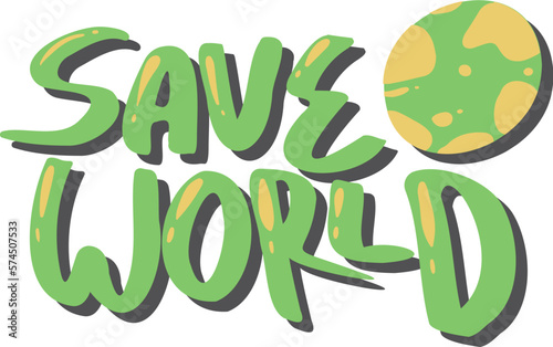 Save world typography