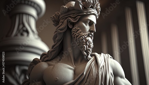 A Greek statue illustration showcasing elegance and grandeur, an awe-inspiring tribute to classical art