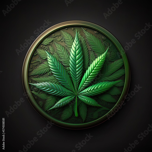Marijuana Leaf Icon -AI Generated