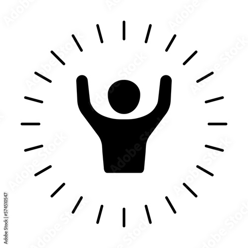 Self Confidence icon vector for graphic design, logo, website, social media, mobile app, UI illustration