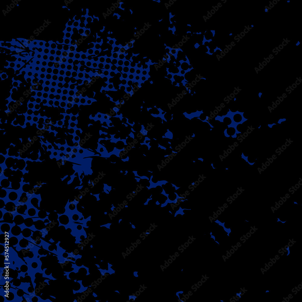 Grunge distorted background. Vector shape with halftone dots print ...