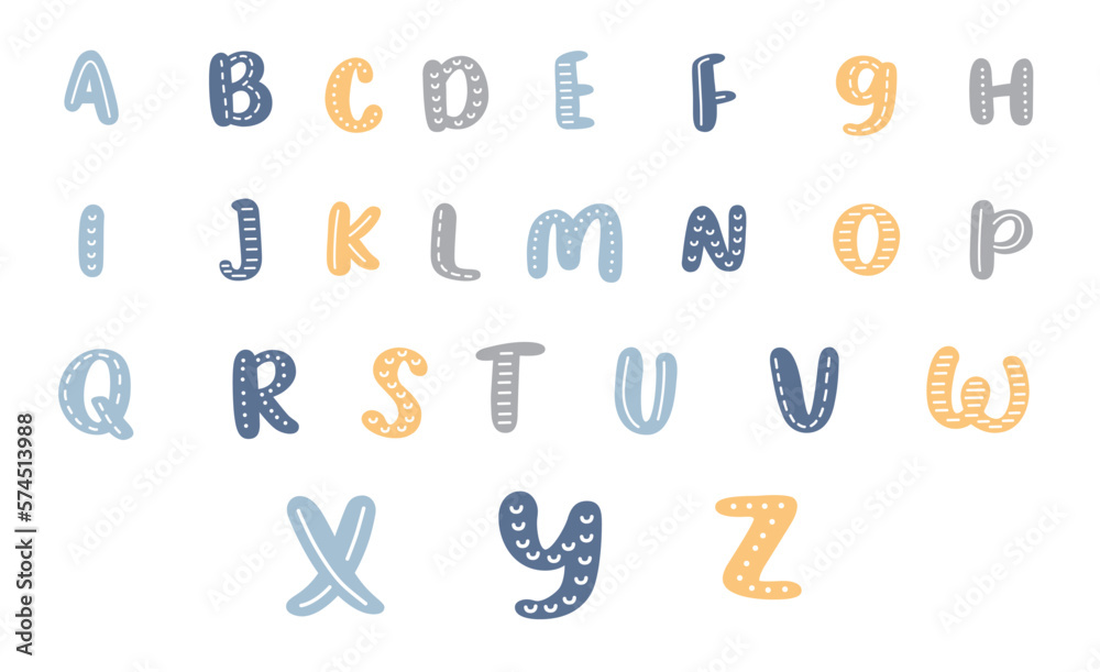 Uppercase letters. Cartoon alphabet. ABC. Funny hand drawn graphic font. Uppercase letters. Cartoon alphabet. ABC. Funny hand drawn graphic font.