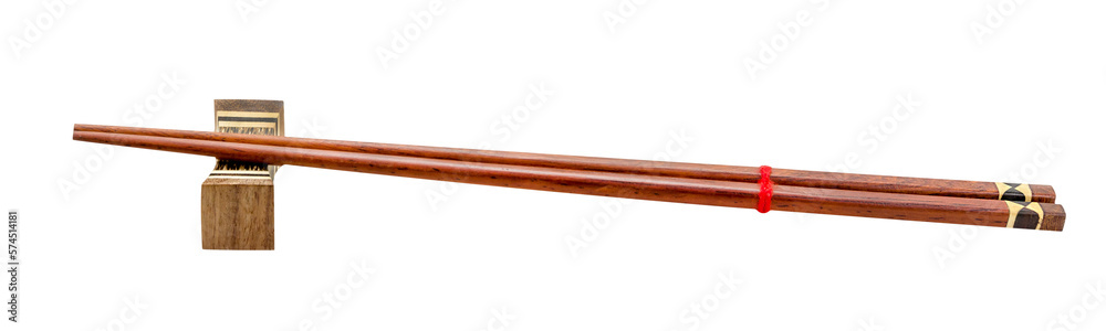 Wooden chopsticks isolated