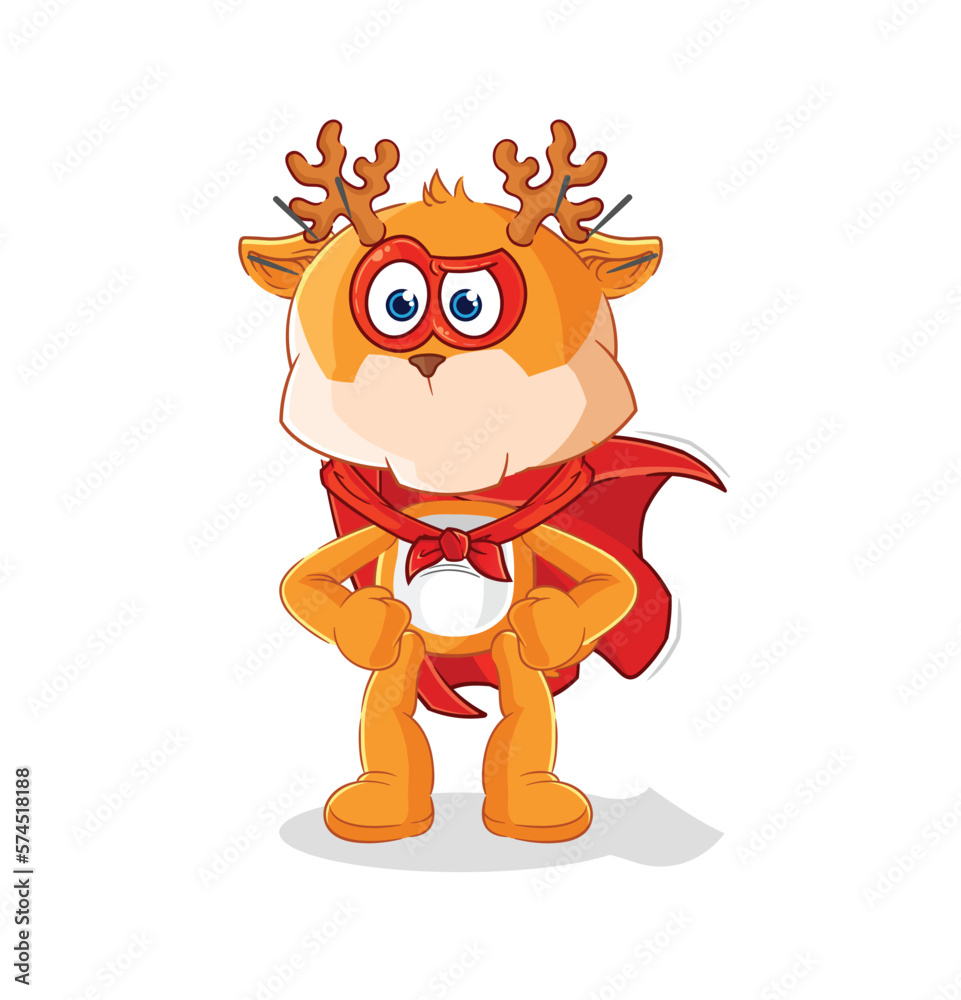 Obraz premium deer heroes vector. cartoon character