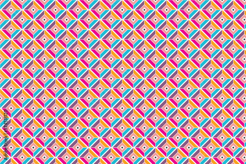 simple abstract 3d square vintage pattern.