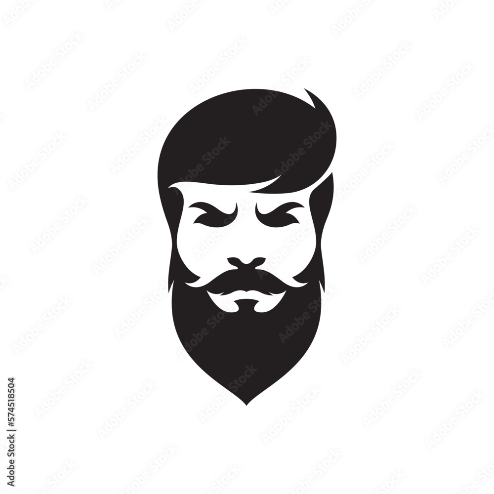 Gentleman face logo images illustration Gentleman face logo images illustration