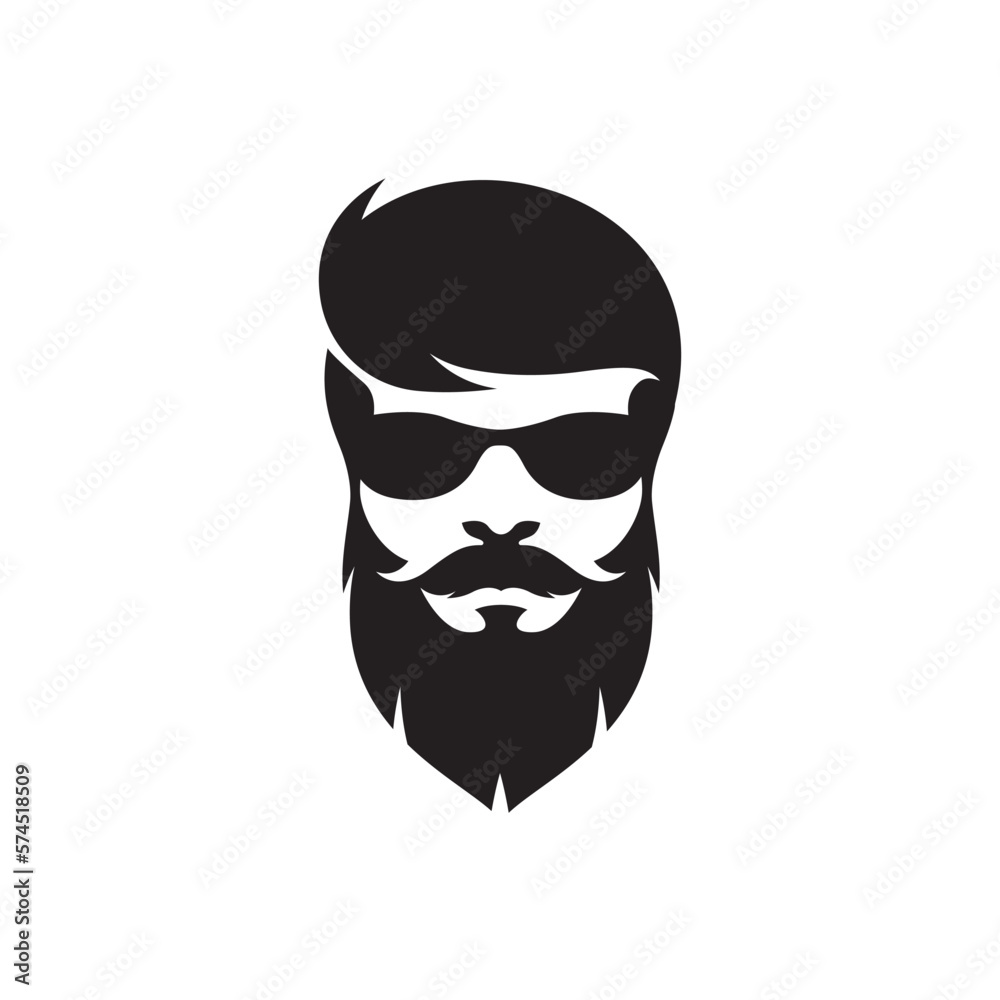 Gentleman face logo images illustration Gentleman face logo images illustration