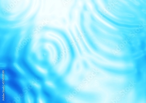 青い水面に広がる波紋の抽象的な背景