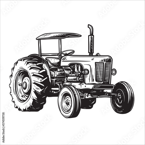 tractor isolated on white background