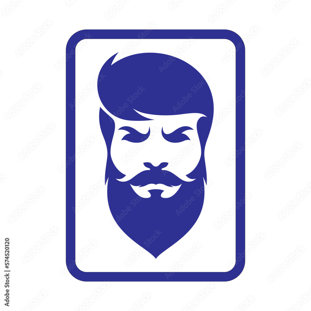 Gentleman face logo images illustration