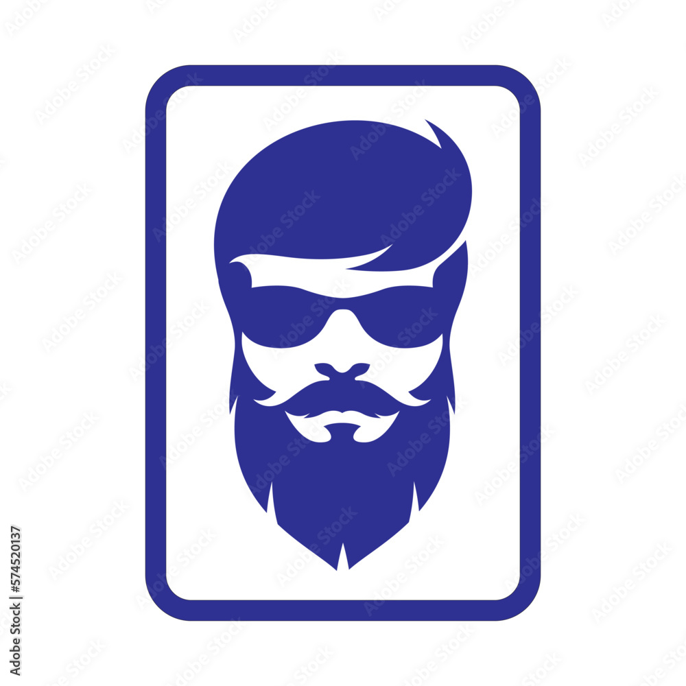 Gentleman face logo images illustration Gentleman face logo images illustration