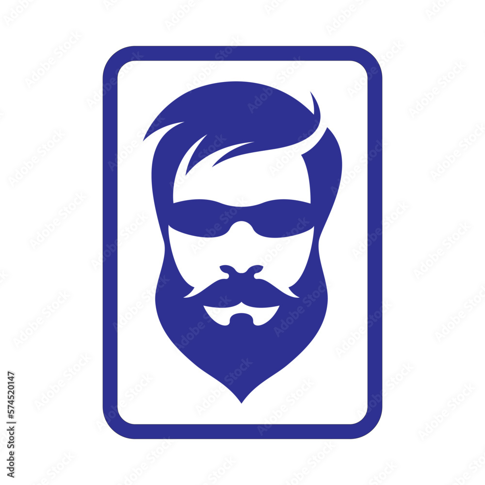 Gentleman face logo images illustration Gentleman face logo images illustration