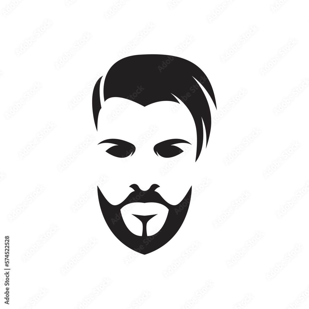 Gentleman face logo images illustration Gentleman face logo images illustration
