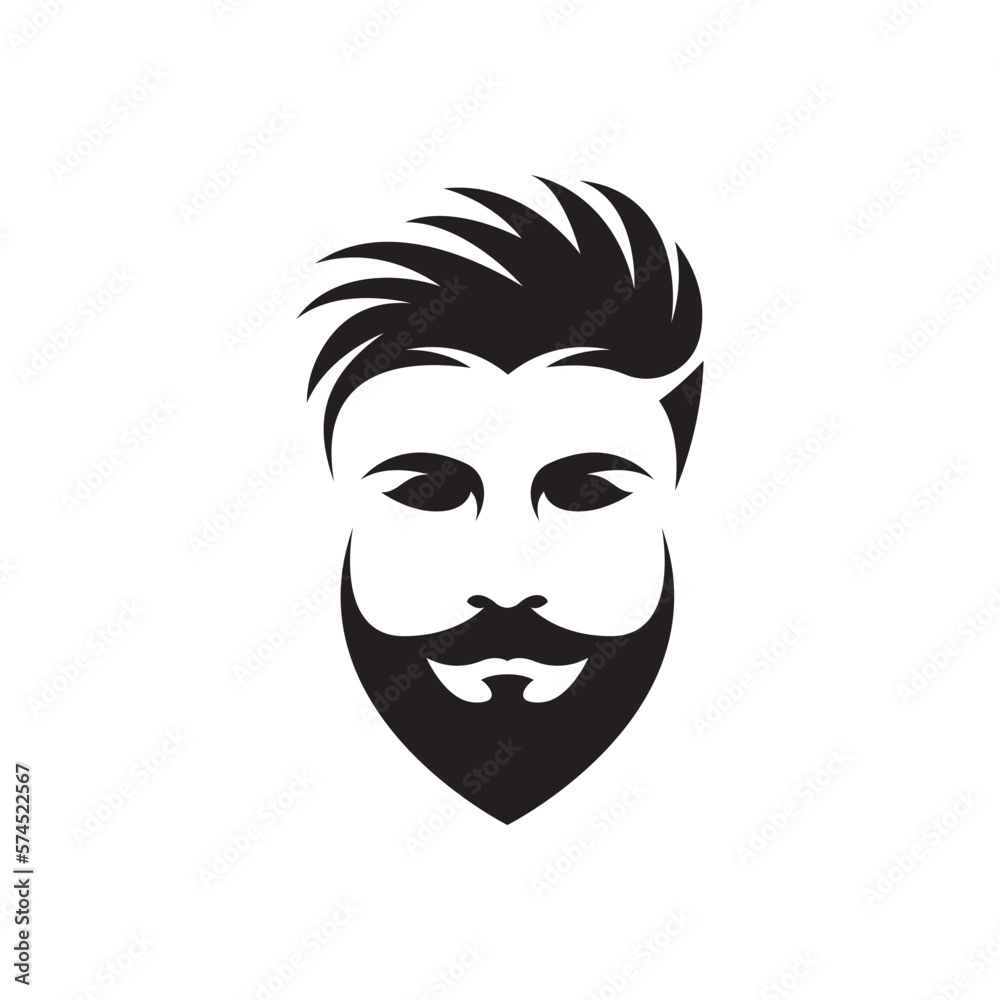 Gentleman face logo images illustration Gentleman face logo images illustration