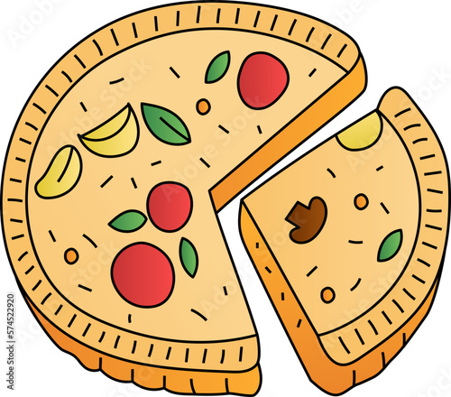 Quiches decorative design element for website, presentation, flyer, brochure, printing, application. illustration style
