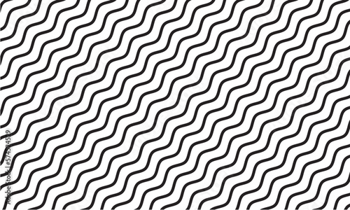 Seamless pattern background geometric with wave black and white style. Simple background.