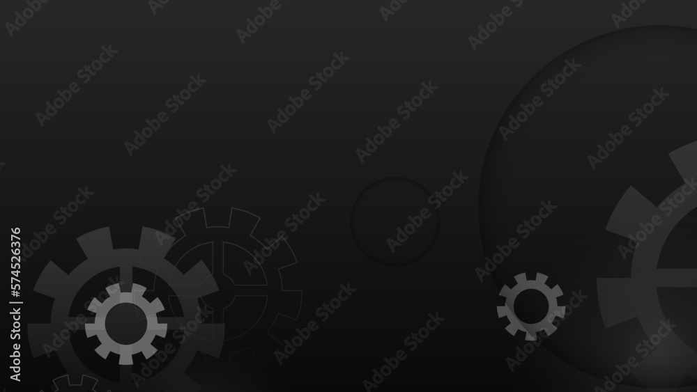 Light dark grey silver and golden gear wheel on drak background. Vector illustration. Light dark grey silver and golden gear wheel on drak background. Vector illustration.