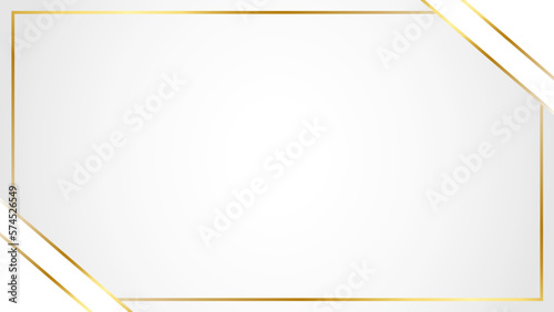 White and gold abstract luxury background. Abstract geometric luxury white and gray color with gold curve background. For banner, business card, brochure template. Premium gold background design