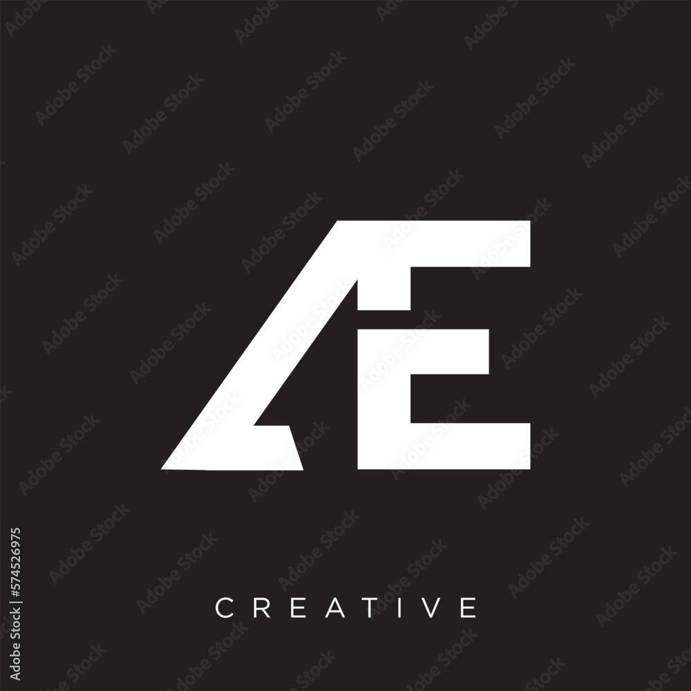 ae initial logo design icon for business