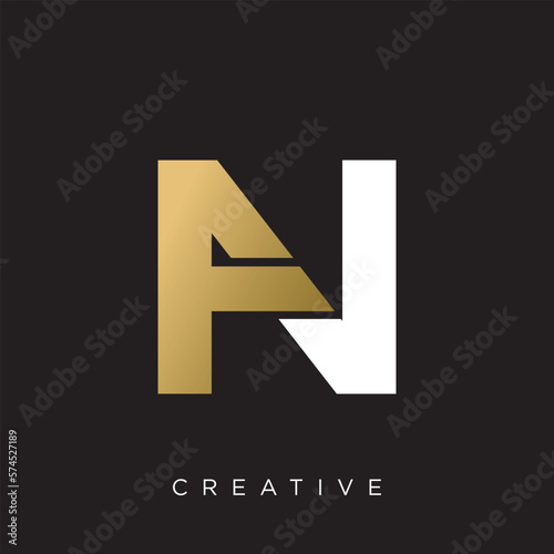 an or na alphabet logo design icon for business