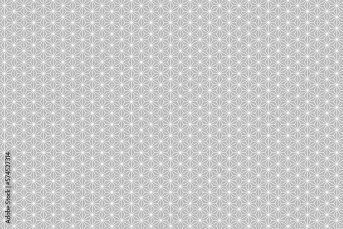 麻の葉文様の背景イラスト 和柄 灰色 Japanese traditional pattern