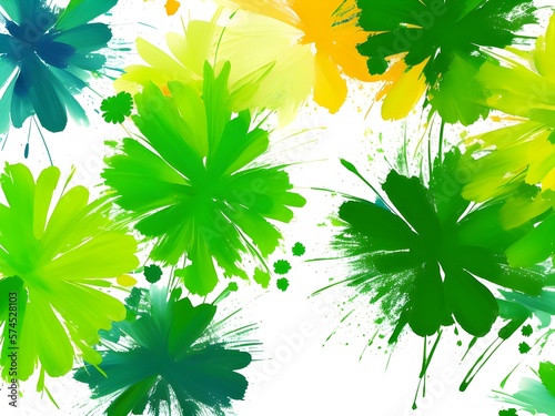 light green background, brush masks, background for the holiday St. Patrick's Day, background photo