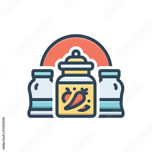 Color illustration icon for preservation