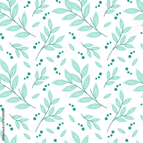 Wallpaper Mural seamless pattern with leaves Torontodigital.ca