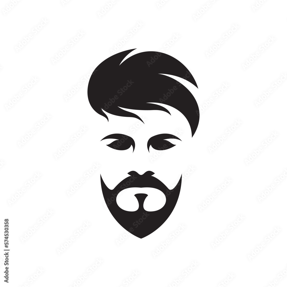 Gentleman face logo images illustration Gentleman face logo images illustration