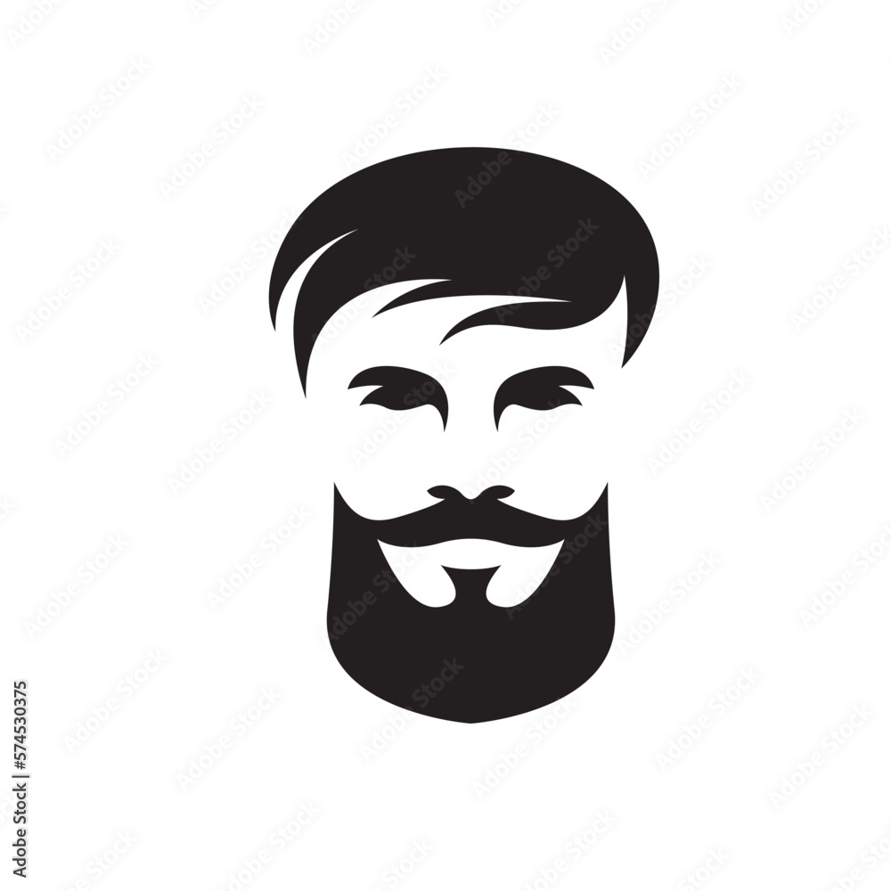 Gentleman face logo images illustration Gentleman face logo images illustration