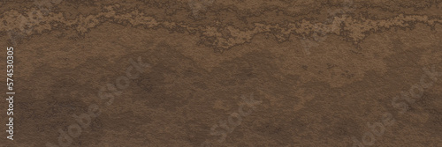 Weathered sediment strata. Brown soil layer background.