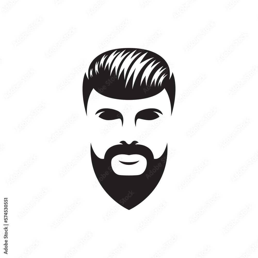 Gentleman face logo images illustration Gentleman face logo images illustration