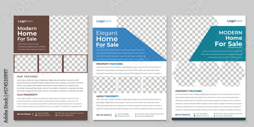  Real Estate Flyer Layout, Real Estate Flyer with Blue Accents Corporate Business Flyer, Flyer Design template, Real Estate Flyer Design bundle, property sale flyer design, flyer design for rent