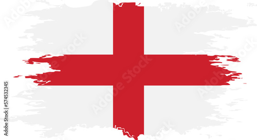 England flag grunge brush color image vector