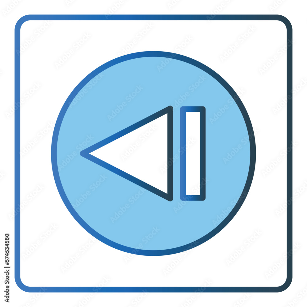 Back icon illustration. icon related to music player. Lineal color icon style, two tone icon. Simple vector design editable Back icon illustration. icon related to music player. Lineal color icon style, two tone icon. Simple vector design editable