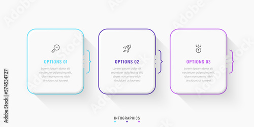 Vector Infographic label design template with icons and 3 options or steps. Can be used for process diagram, presentations, workflow layout, banner, flow chart, info graph.