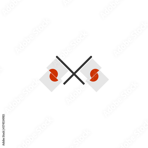 Japan flags icon set, Japan independence day icon set vector sign symbol