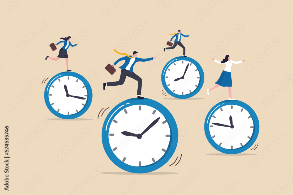 Race against time, hurry up to finish work within aggressive deadline, time  counting down, speed and efficiency to complete work concept, frustrated  businessman running against timer counting down. 4257358 Vector Art at