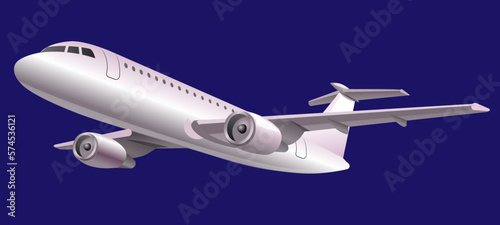 flying passenger plane vector illustration
