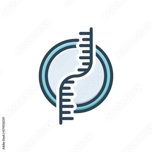 Color illustration icon for dna