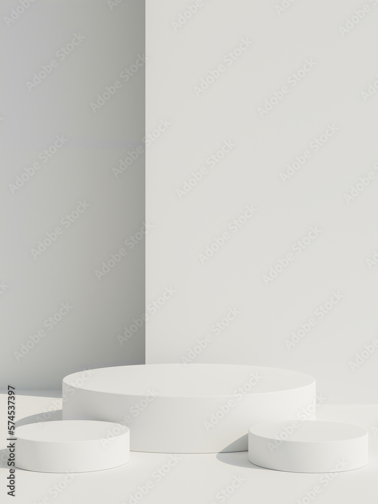 Product podium mockup display white background with simple background