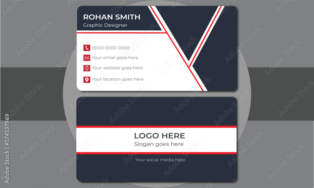 creative modern name card and business card. double sided business card template modern and clean style . creative modern name card and business card. double sided business card template modern and clean style .