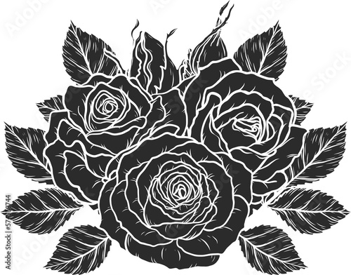 Arthur Bell rose  png.Beautiful flower on transparent background.