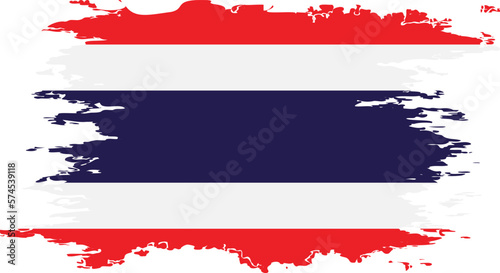 Thailand flag grunge brush color image vector